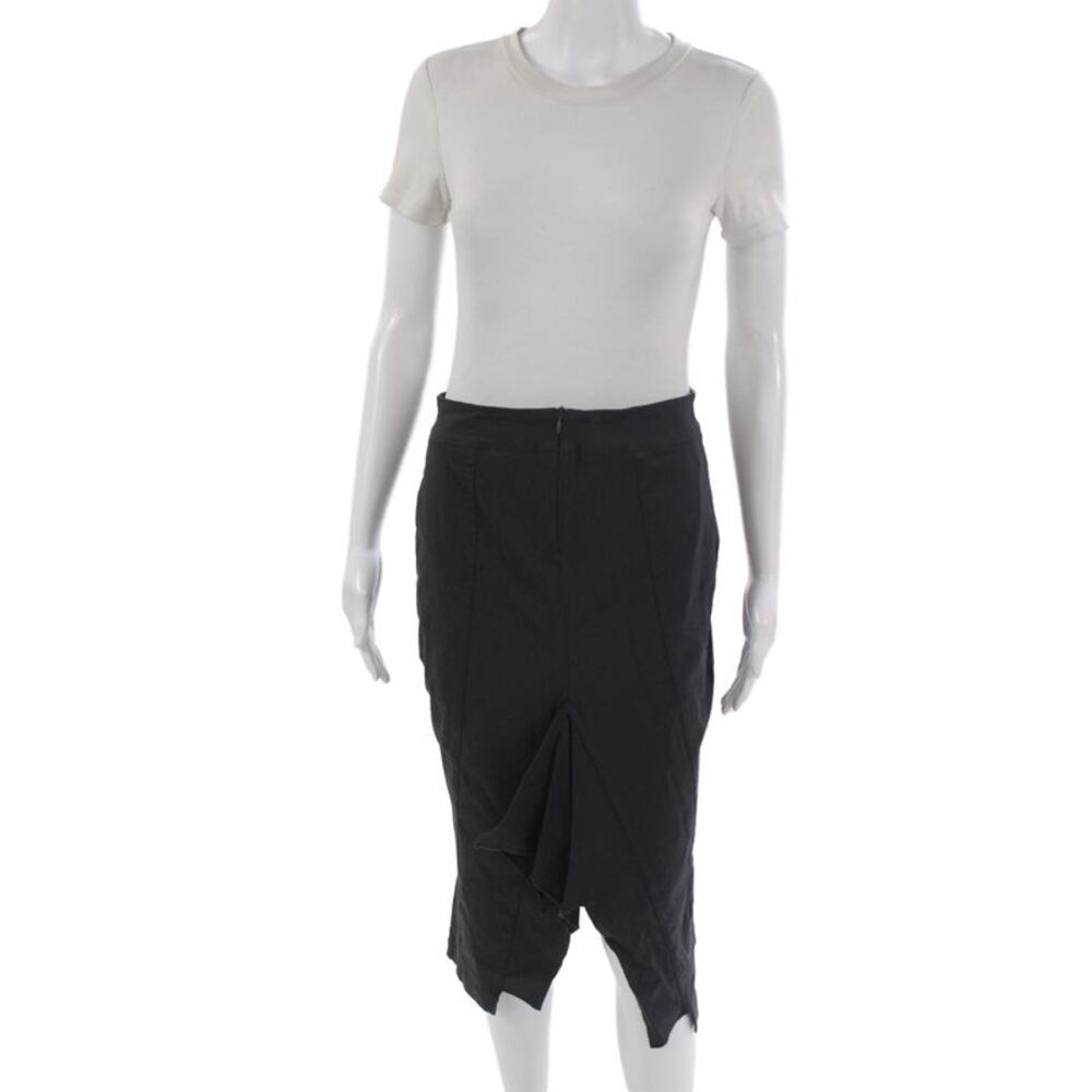 Porto Womens Tulip Skirt Black Knee Length Zip Size 3